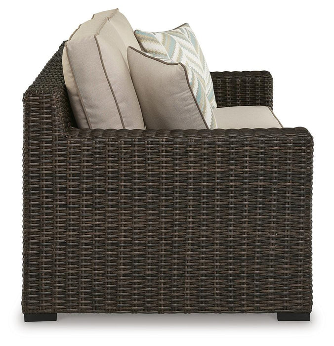 Coastline Bay Outdoor Loveseat with Cushion - Casa Morelos / Coahuila Furniture (Oklahoma City, OK)