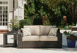Coastline Bay Outdoor Loveseat with Cushion - Casa Morelos / Coahuila Furniture (Oklahoma City, OK)