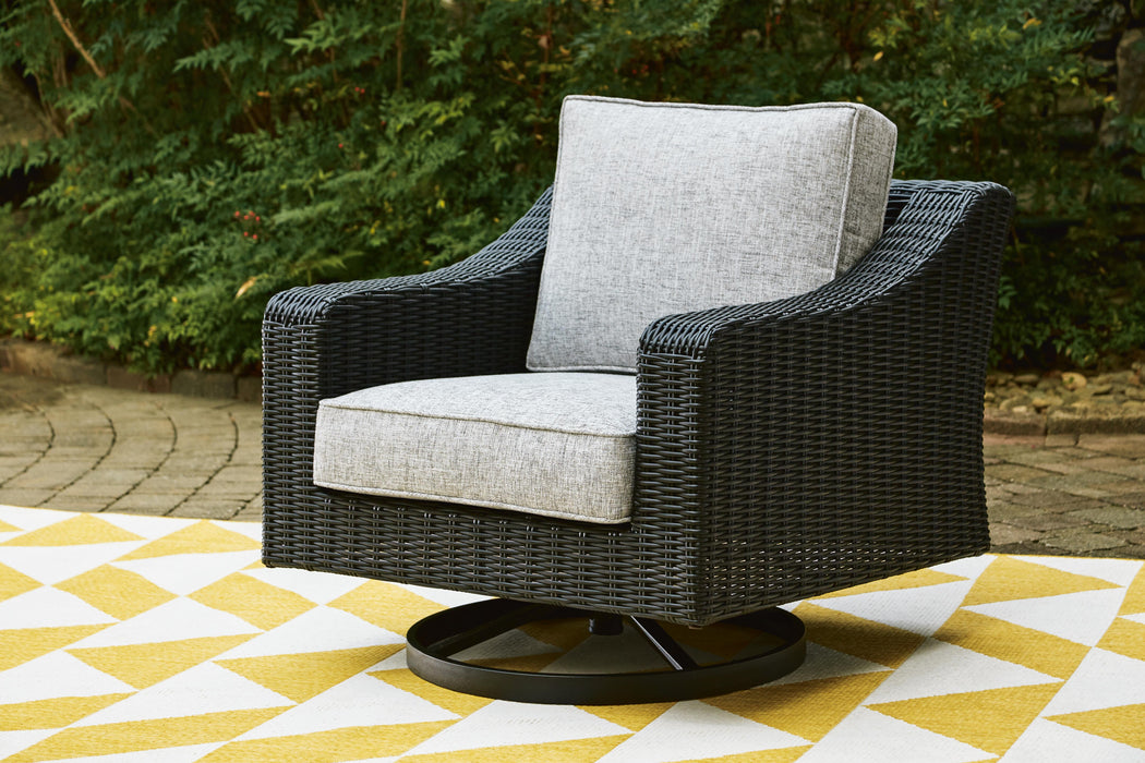 Beachcroft Outdoor Swivel Lounge with Cushion - Casa Morelos / Coahuila Furniture (Oklahoma City, OK)