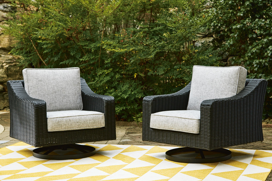 Beachcroft Outdoor Swivel Lounge with Cushion - Casa Morelos / Coahuila Furniture (Oklahoma City, OK)