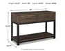 Johurst Sofa/Console Table - Casa Morelos / Coahuila Furniture (Oklahoma City, OK)