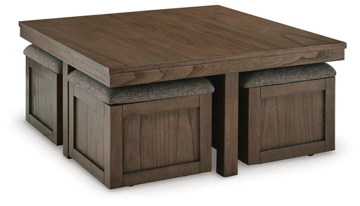 Boardernest Coffee Table with 4 Stools - Casa Morelos / Coahuila Furniture (Oklahoma City, OK)