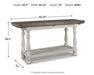 Havalance Sofa/Console Table - Casa Morelos / Coahuila Furniture (Oklahoma City, OK)