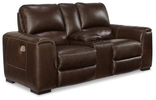 Alessandro Power Reclining Loveseat with Console - Casa Morelos / Coahuila Furniture (Oklahoma City, OK)