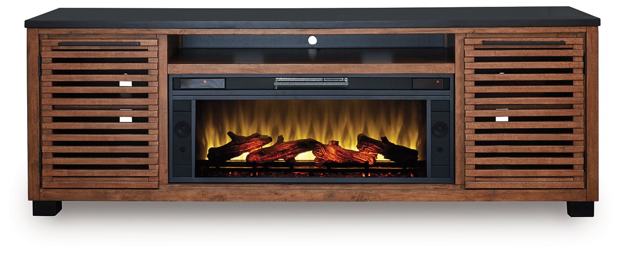 Kallari 84" TV Stand with Electric Fireplace - Casa Morelos / Coahuila Furniture (Oklahoma City, OK)