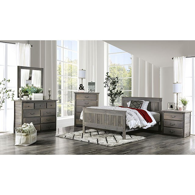 Rockwall Bed Grey & White - Casa Morelos / Coahuila Furniture (Oklahoma City, OK)