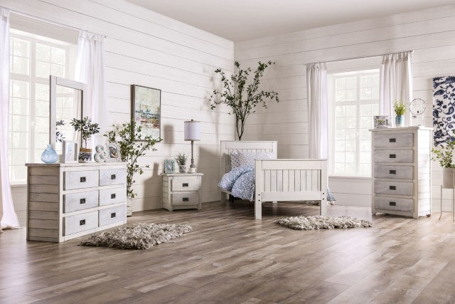 Rockwall Full, Queen, & Twin Bed White, Gray, & White - Casa Morelos / Coahuila Furniture (Oklahoma City, OK)