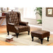 VAUGH Rustic Brown Accent Chair - Casa Morelos / Coahuila Furniture (Oklahoma City, OK)