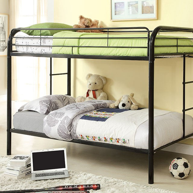 Rainbow Twin/Twin Bunk Bed Black, Silver, & White - Casa Morelos / Coahuila Furniture (Oklahoma City, OK)