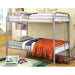 Rainbow Twin/Twin Bunk Bed Black, Silver, & White - Casa Morelos / Coahuila Furniture (Oklahoma City, OK)