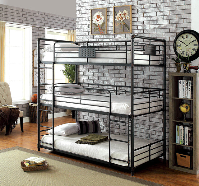 Olga I Antique Black Full/Full Bunk Bed - Casa Morelos / Coahuila Furniture (Oklahoma City, OK)