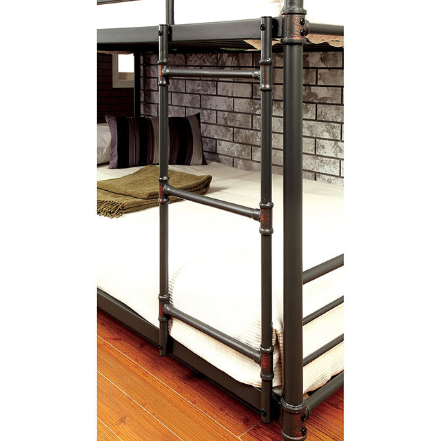 Olga I Antique Black Full/Full Bunk Bed - Casa Morelos / Coahuila Furniture (Oklahoma City, OK)