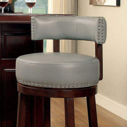 SHIRLEY Dark Oak/Gray 29" Bar Stool - Casa Morelos / Coahuila Furniture (Oklahoma City, OK)