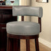 SHIRLEY Dark Oak/Gray 29" Bar Stool - Casa Morelos / Coahuila Furniture (Oklahoma City, OK)