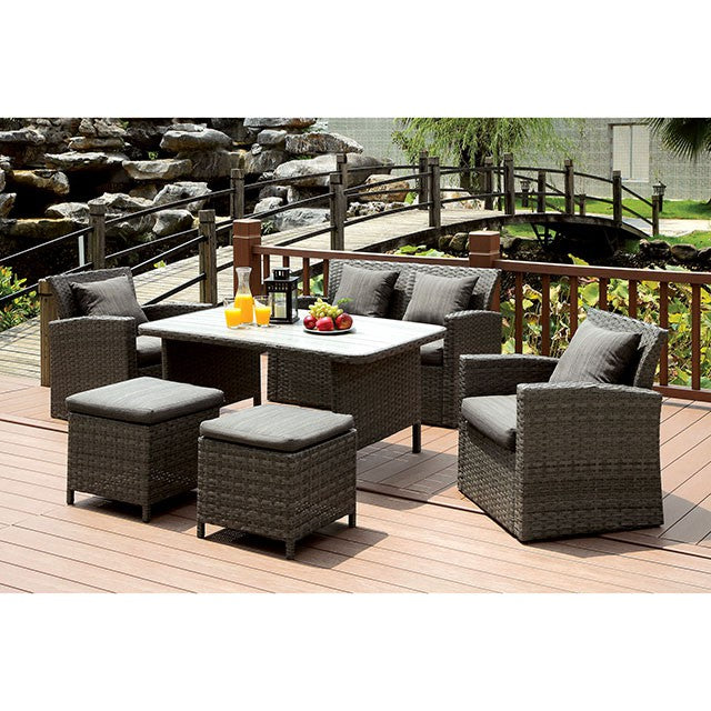 Nashira 6 Pc. Patio Dining Set - Casa Morelos / Coahuila Furniture (Oklahoma City, OK)
