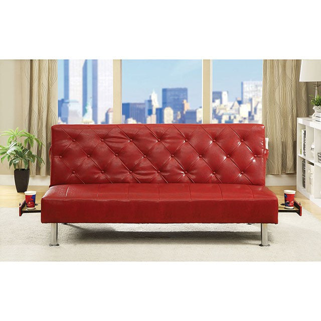 Farel Futon Sofa Red & White - Casa Morelos / Coahuila Furniture (Oklahoma City, OK)