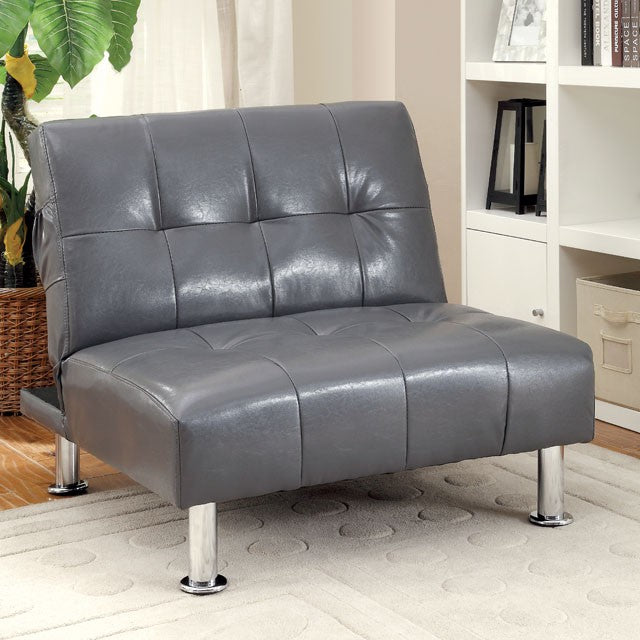 Bulle Chair Grey & Red - Casa Morelos / Coahuila Furniture (Oklahoma City, OK)