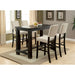 Sania 5 Pc Bar Table Set Black - Casa Morelos / Coahuila Furniture (Oklahoma City, OK)