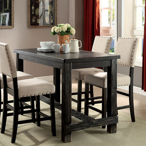 Sania 5 Pc Counter Ht Table Set Black - Casa Morelos / Coahuila Furniture (Oklahoma City, OK)