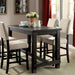 Sania 5 Pc Counter Ht Table Set Black - Casa Morelos / Coahuila Furniture (Oklahoma City, OK)