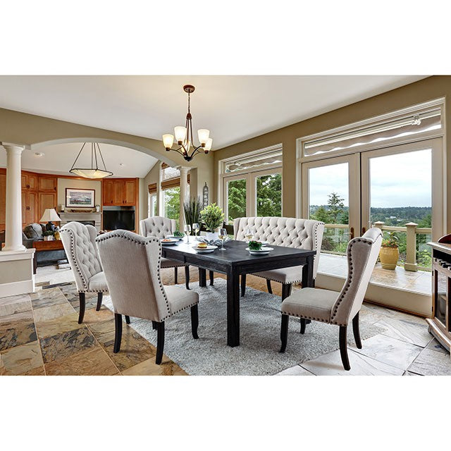 Sania 7 Pc Dining Table Set Beige - Casa Morelos / Coahuila Furniture (Oklahoma City, OK)