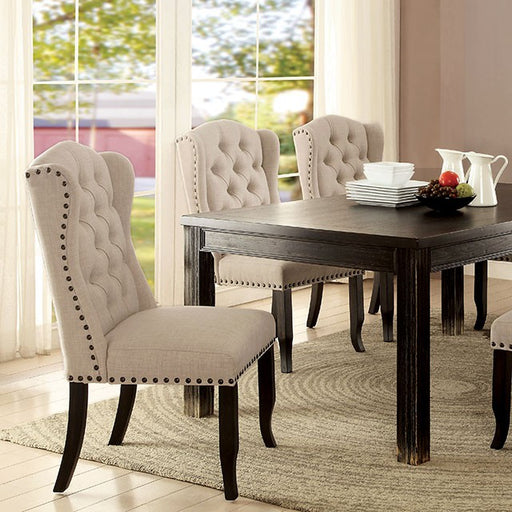 Sania 7 Pc Dining Table Set Black - Casa Morelos / Coahuila Furniture (Oklahoma City, OK)
