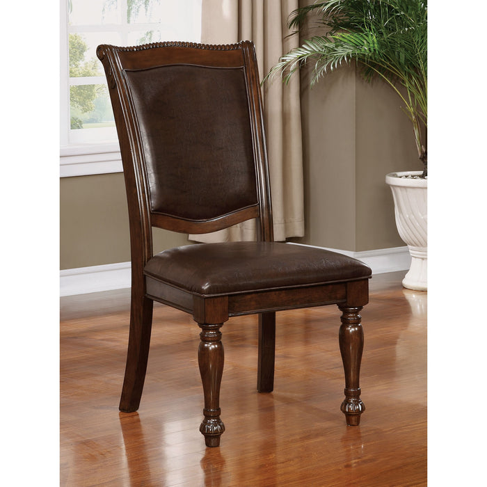 Alpena Brown Cherry/Espresso Arm Chair & Side Chair (2/CTN) - Casa Morelos / Coahuila Furniture (Oklahoma City, OK)