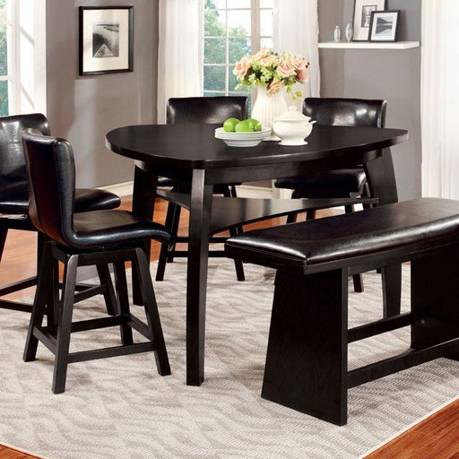 Hurley 6 Pc Counter Ht Table Set with Bench - Casa Morelos / Coahuila Furniture (Oklahoma City, OK)