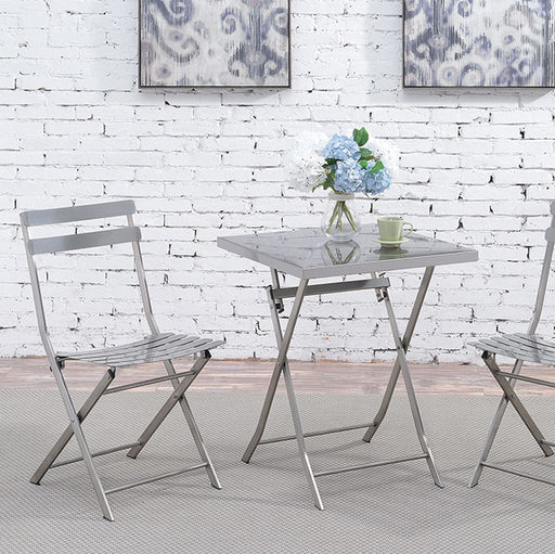 Lilah Stainless Folding Table - Casa Morelos / Coahuila Furniture (Oklahoma City, OK)