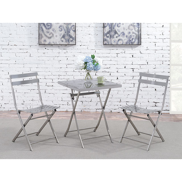 Lilah Stainless Folding Table - Casa Morelos / Coahuila Furniture (Oklahoma City, OK)