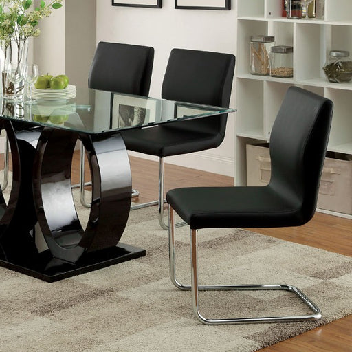 Lodia 7 Pc Dining Table Set Black - Casa Morelos / Coahuila Furniture (Oklahoma City, OK)