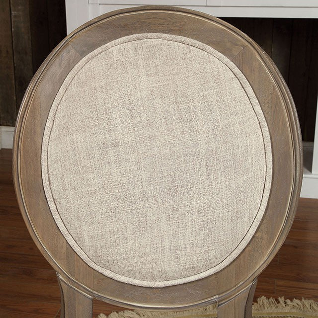 Kathryn Rustic Dark Oak/Beige Side Chair (2/CTN) - Casa Morelos / Coahuila Furniture (Oklahoma City, OK)