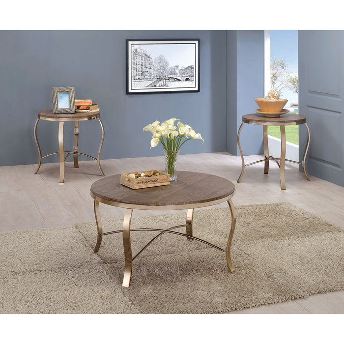 Wicklow 3 Pc. Table Set, Champagne - Casa Morelos / Coahuila Furniture (Oklahoma City, OK)