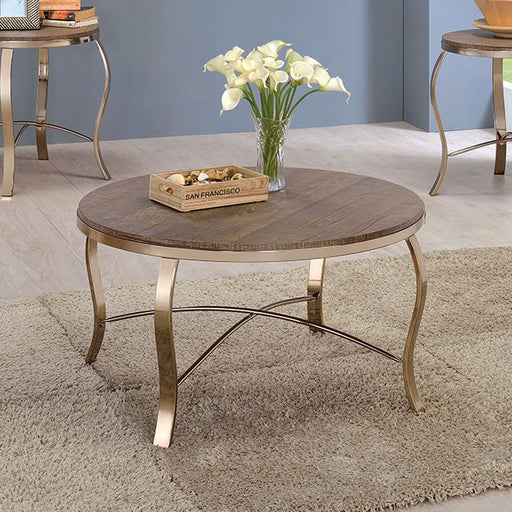 Wicklow 3 Pc. Table Set, Champagne - Casa Morelos / Coahuila Furniture (Oklahoma City, OK)