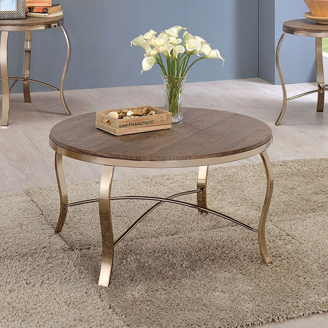 Wicklow 3 Pc. Table Set, Champagne - Casa Morelos / Coahuila Furniture (Oklahoma City, OK)