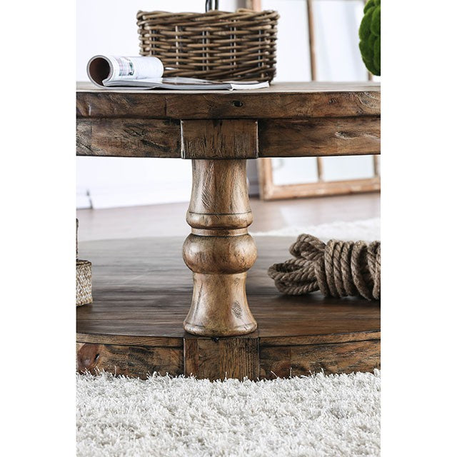 Mika Antique Oak End Table - Casa Morelos / Coahuila Furniture (Oklahoma City, OK)