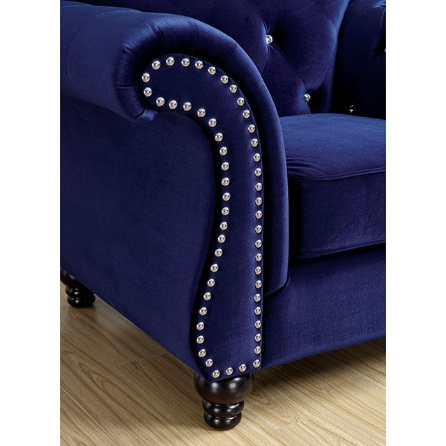 Jolanda Chair Blue & Grey - Casa Morelos / Coahuila Furniture (Oklahoma City, OK)