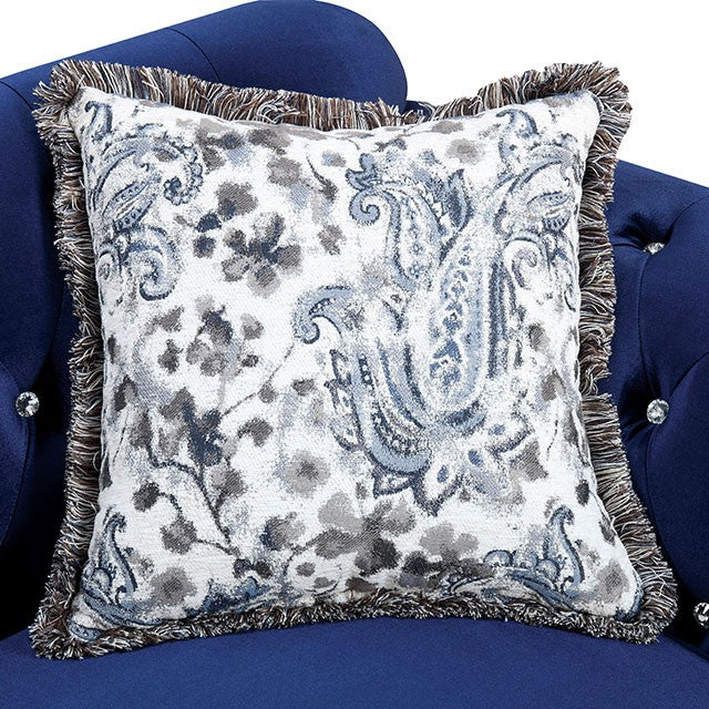 Jolanda Chair Blue & Grey - Casa Morelos / Coahuila Furniture (Oklahoma City, OK)