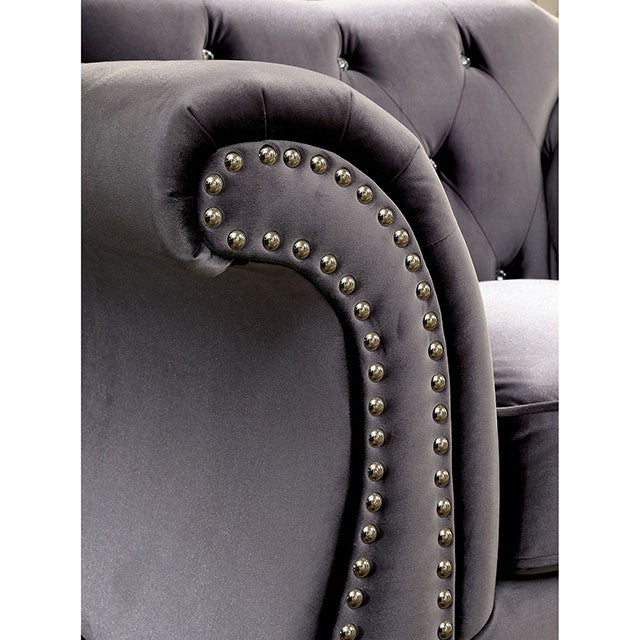 Jolanda Chair Blue & Grey - Casa Morelos / Coahuila Furniture (Oklahoma City, OK)