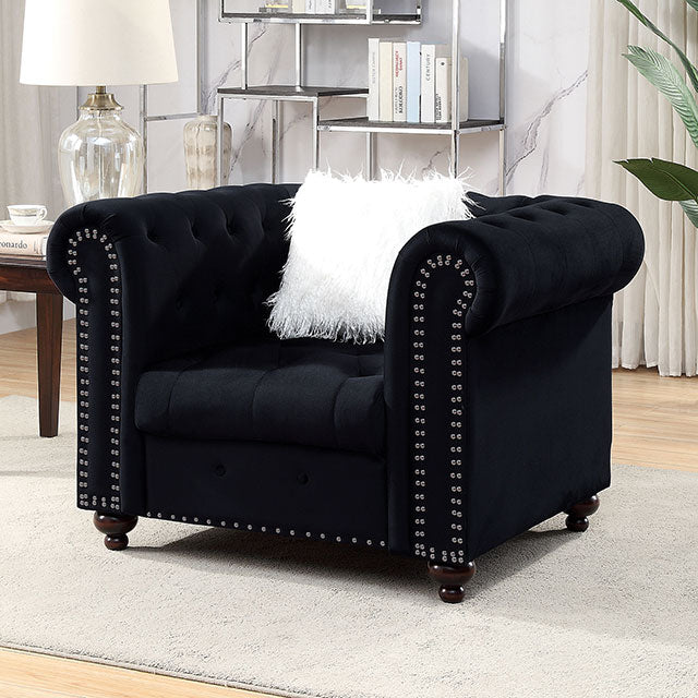Giacomo Chair Black & Blue - Casa Morelos / Coahuila Furniture (Oklahoma City, OK)