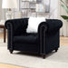 Giacomo Chair Black & Blue - Casa Morelos / Coahuila Furniture (Oklahoma City, OK)