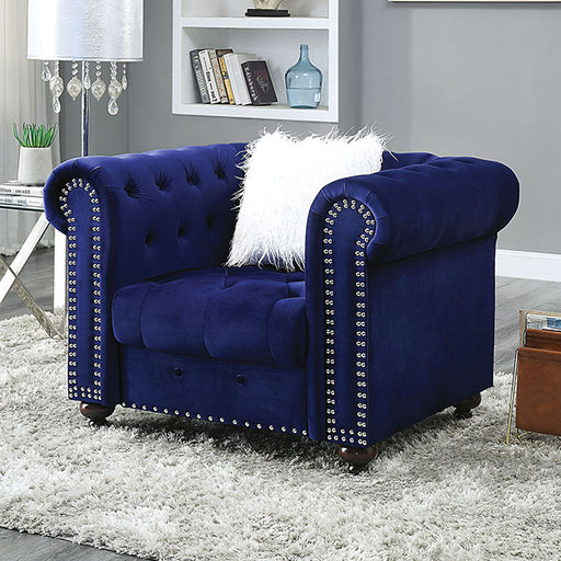Giacomo Chair Black & Blue - Casa Morelos / Coahuila Furniture (Oklahoma City, OK)