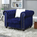 Giacomo Chair Black & Blue - Casa Morelos / Coahuila Furniture (Oklahoma City, OK)