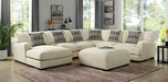 Kaylee U-Sectional w/ Left Chaise + Ottoman Beige - Casa Morelos / Coahuila Furniture (Oklahoma City, OK)