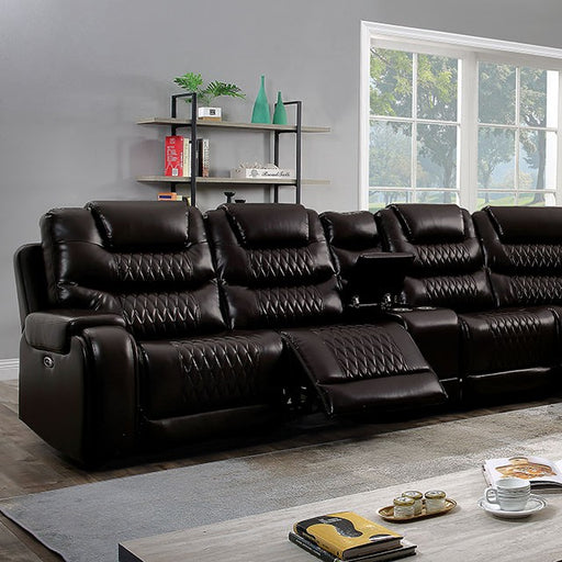 Mariah Power Sectional w/ Recliner Brown - Casa Morelos / Coahuila Furniture (Oklahoma City, OK)