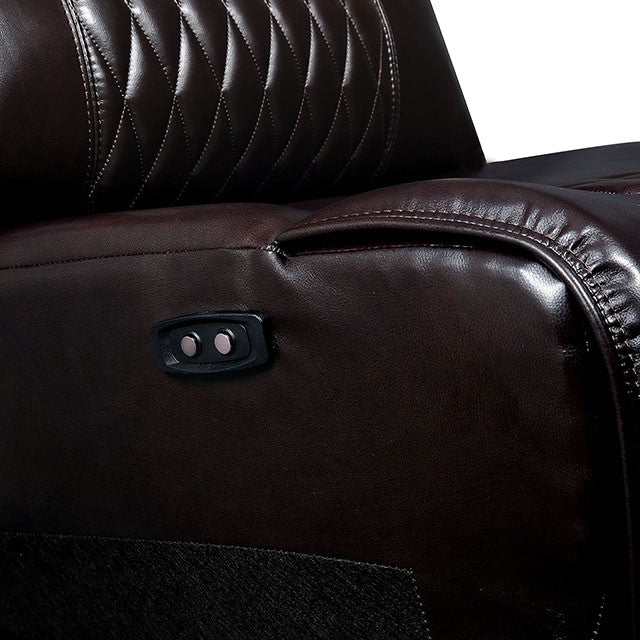 Mariah Power Sectional w/ Recliner Brown - Casa Morelos / Coahuila Furniture (Oklahoma City, OK)