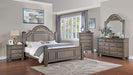 Syracuse Bed Cherry & Grey - Casa Morelos / Coahuila Furniture (Oklahoma City, OK)