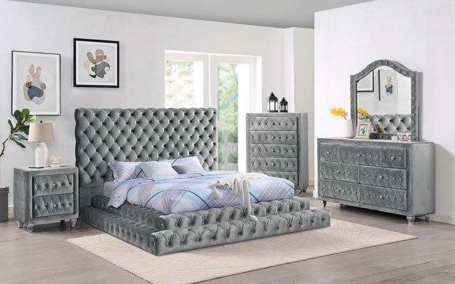 Stefania Bed Grey & Queen - Casa Morelos / Coahuila Furniture (Oklahoma City, OK)