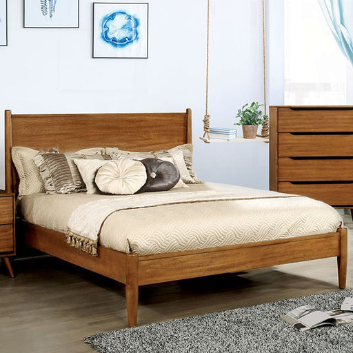 Lennart Bed Oak, Black, Gray, & White - Casa Morelos / Coahuila Furniture (Oklahoma City, OK)