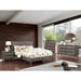 Lennart Bed Oak, Black, Gray, & White - Casa Morelos / Coahuila Furniture (Oklahoma City, OK)